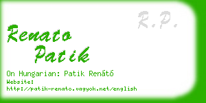 renato patik business card
